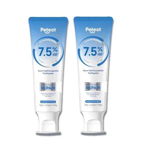 PETECT Hydroxyapatite Toothpaste 2-Pack, ICY Melon Mint Flavor, Enamel Protection Formula, Tooth Strengthening, Fresh Breath, Daily Use for Oral Health - Image 1