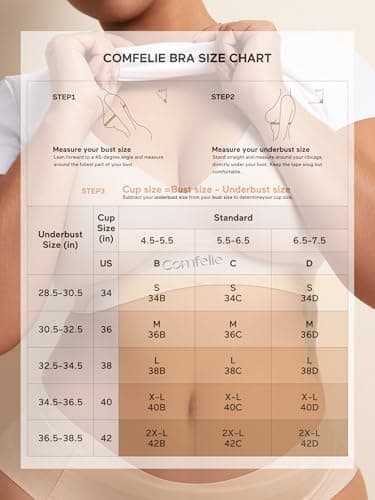 COMFELIE Invisible Wireless Bra for Women Seamless Full Coverage Bralette with Soft Support and Underarm Smoothing Beige - Thumbnail 6