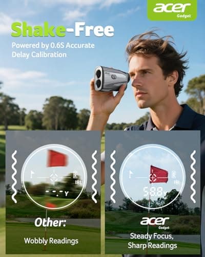 Acer Golf Rangefinder with Slope - 1200 Yards Laser Range Finder for Hunting, 6X Magnification Rangefinders Golf with Flag Pole Locking Vibration, Rechargeable Magnetic Golfing Gift for Men - Thumbnail 2