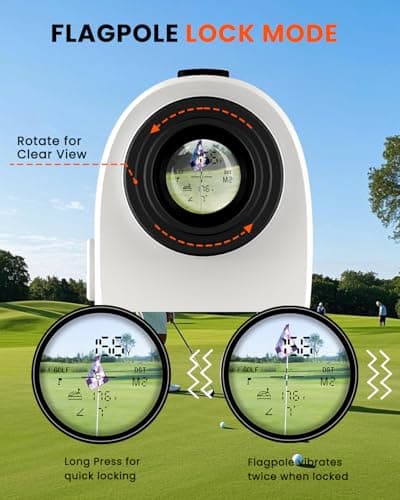 Golf Rangefinder with Slope - 1200 Yard Laser Range Finder for Golfing & Hunting, High-Precision Flag Locking Vibration, 7X Magnification, USB-C Rechargeable, Built-in Magnetic Strip - Thumbnail 4