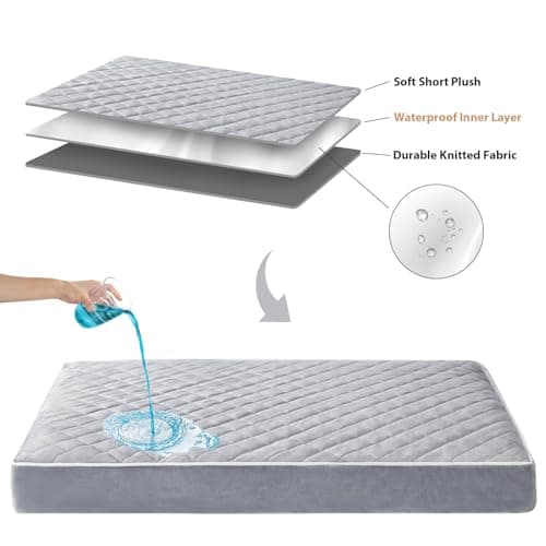 WNPETHOME Orthopedic XXL Dog Beds Large Sized Dog, Waterproof Extra Large Dogs Bed with Removable Washable Cover, Multi-Needle Quilting Dogs Crate Bed - Thumbnail 5