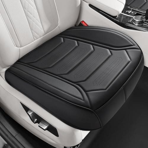 CAPITAUTO 2 Pack Bottom Car Seat Cover, Dual Storage Pockets Luxury Faux Leather Front Seat Covers for Cars, Super Breathable, Anti-Slip, Full Wrapping Edge - Fit for Most Sedans SUV Trucks (Black) - Image 1