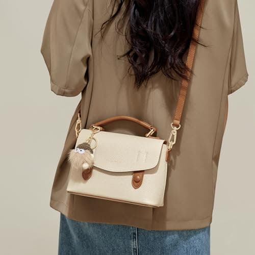 CinvaiKrose Crossbody Bags For Women, Leather Handbags For Women, For Two Carrying Styles With Charms - Thumbnail 6