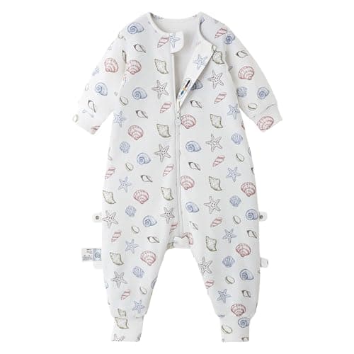 Unisex Toddler Sleep Sack with Feet 1.0 Tog Split Legs Sleep Sack 3T-4T, Sleep Bag Walker, Gifts for Boys & Girls, Shell