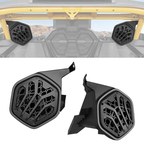 XUTVOTOR 6.5" Rear Speaker Pods for 2024-2025 Can-Am Maverick R, UTV Surround Rear Seat Speaker Mount Brackets for Can Am Maverick R MAX X RS 2024+ Accessories(Speakers Not Included) - Image 1