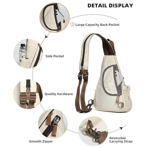KL928 Sling Bag - Small Crossbody Backpack Shoulder Casual Daypack Rucksack for Men Women - Thumbnail 4