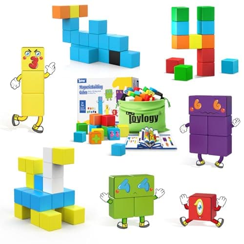 Magnetic Blocks World Building Blocks Edition, STEM Educational Montessori Sensory Learning Toddlers Toys for 3 4 5 Year Old Boys Girls, Number Games 1-10, Birthday Gifts for 3-5 4-8 Year Old Kids - Image 1