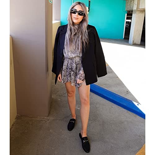 JENN ARDOR Mules for Women Flats Backless Loafers Shoes Slip On Slippers Pointed Toe Low Heel Work Slides Womens Mules Casual Shoes - Thumbnail 3