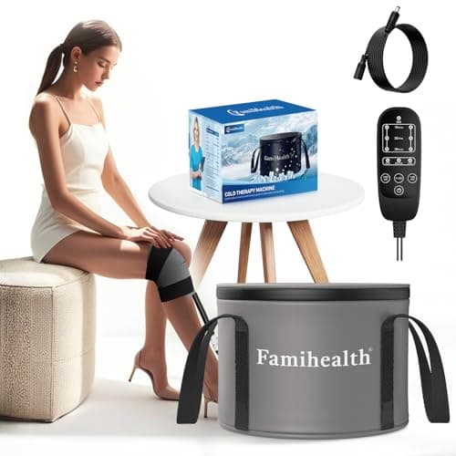 Cold Therapy Machine, Portable Ice Machine for Knee After Surgery, Programmable Knee Replacement Recovery System for Post Surgery Recovery Sports Injuries Reduce Swelling (Gray) - Image 1