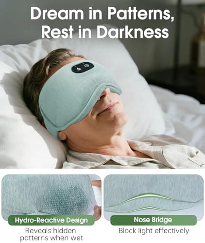 Detachable Heated Eye Mask, Cordless Eye Mask for Dry Eyes & Puffiness, Algae Fiber Ultra-Soft Nose Bridge Light-Block for Deeper Sleep – Graphene Layer Warm Compress & Cold Pack,Travel Essentials - Thumbnail 6