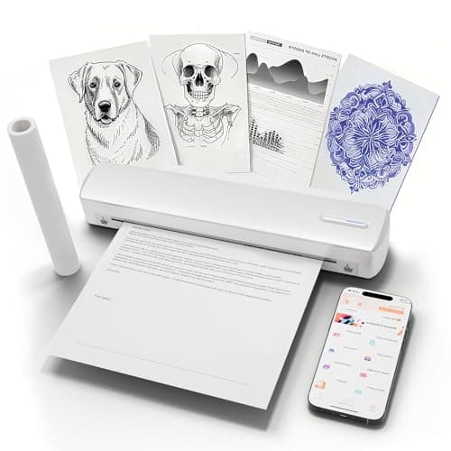 TAGZILO C80 Wireless Printer, Inkless Portable Printer for Travel, Supports A4 8.5 x 11 Inch Thermal Paper, Compatible with Phone & Laptop (White) - Image 1