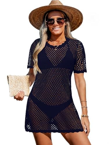StunShow Pool Coverup for Women Beach Dress Cover Up Swimsuit Cover for Women Deepblue-2 XL - Image 1