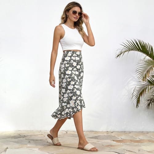 Athlefit Women's Raffia Flat Sandals Square Open Toe Comfortable Slip On Summer Beach Casual Slide Sandals Size 8 - Thumbnail 3