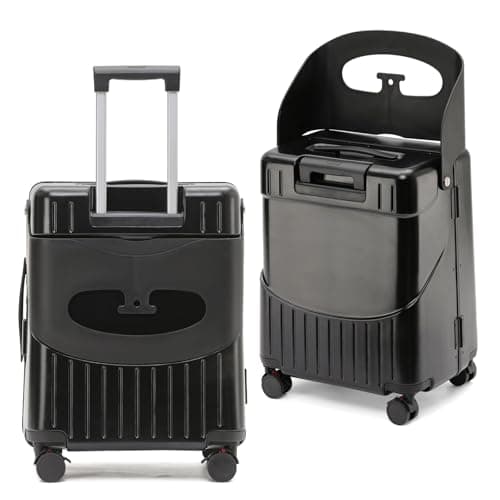 Apelila Ride On Suitcase with Built-In Seat 20 Inch Carry-On Luggage for Kids & Adults, TSA-Approved Underseat Spinner with 360° Wheels, Lightweight Suitcase for Airplane Travel - Image 1