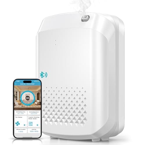 Waterless Essential Oil Diffuser 3000 Sq.Ft Coverage for Large Home Hotel Office, 400ml Cold Air Scent Machine for Aromathrapy, Bluetooth App Control, No-Noise Aroma Diffuser On Wall Gift for Her - Image 1