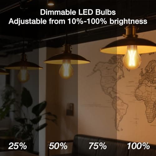 DAYBETTER 24 Pack A19 Vintage LED Edison Bulbs, 60W Equivalent Dimmable LED Bulbs, High Brightness 2700K Warm White, 800 Lumens, 8W E26 Standard Base, CRI80+, Clear Glass Filament Bulb for Living Room - Thumbnail 5