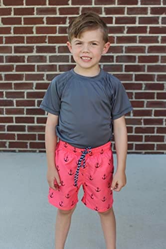 Cozople Boys Swim Trunks Stretchy Compression Liner Swim Shorts Summer UPF Quick Dry Boxer Brief Liner Swimming Shorts Novelty Anchor Surfing Beach Boardshorts Size 18-20 - Thumbnail 2