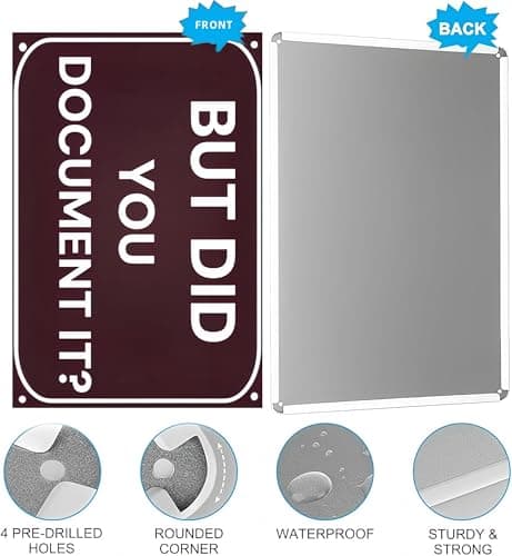 Carastora Desk Sign with Humor Quote – Vintage Metal Wall Sign for Office Decor, Home Workspace or Bar, Ideal Funny Gift for Engineers, Colleagues, Men, 8"x12" - Thumbnail 5