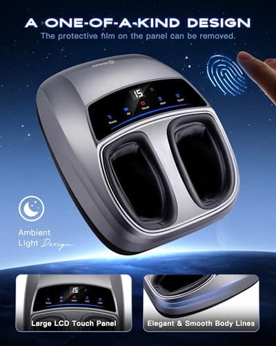 KINGJOY Foot Massager with Heat for Neuropathy, [2026 Upgraded], Deep Kneading Shiatsu Foot Massager for Plantar Fasciitis, Fits Up to Men Size 14, Gifts for Women Mom Men Dad Seniors - Thumbnail 6