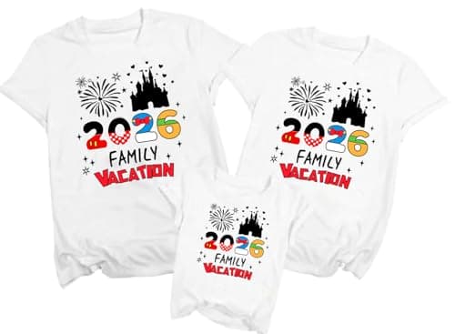 Family Matching Outfits 2026 Magical Kingdom Family Graphic Tee Cruise Trip Summer Vacation Travel Tops - Image 1