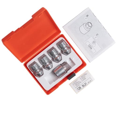 Farad H1/E Galvanized Silver Lug Nut Wheel-Locks Kit Suitable for Hyundai Palisade (M12 X 1.5 Thread Size) - Set of 4 Lug Nuts + 1 Key - Thumbnail 4