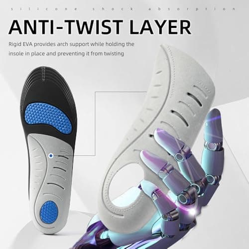 XINIFOOT High Arch Support Insoles, Orthotics Running Insoles for Arch Pain - Pronation - Metatarsalgia Pain Relief, Plantar Fasciitis Shoe Inserts for Women (Green 1 Pair) - Thumbnail 6