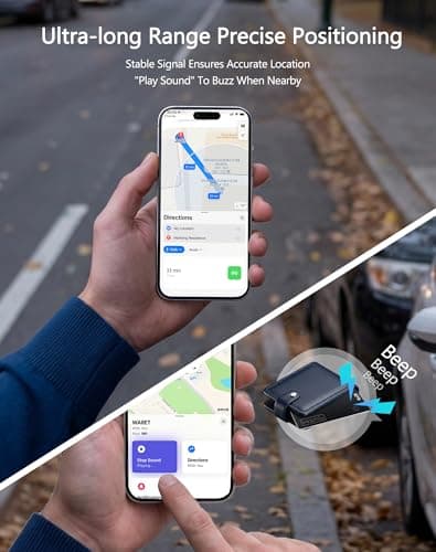 Ultra-Thin Wallet Tracker Card 0.07in 1 Pack Apple MFi Certified - Credit Card Size Tracker Tag Works with Apple Find My IP68 Waterproof Rechargeable Item Locator for Keys, Bags, Passport (iOS Only) - Thumbnail 5