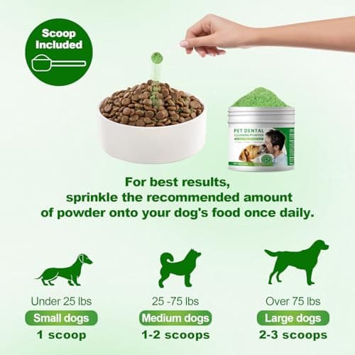 Dog Dental Powder,Dog Teeth Cleaning Powder,Dog Dental Cat Dental Care,Cat and Dog Teeth Cleaning,Canine Plaque Remover Helps Reduce Bad Breath,Improve Pet's Oral Cavity and Freshen Breath（80G） - Thumbnail 4