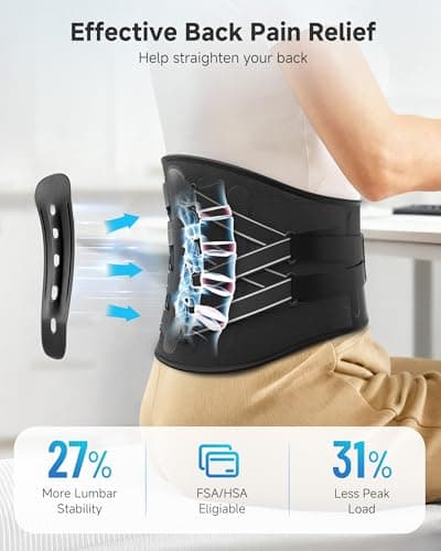 KineApex Back Brace for Lower Back Pain,Lumbar Support Belt for Men & Women - Thumbnail 3