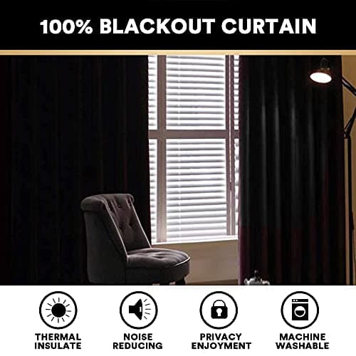 PrinceDeco Natural Linen Curtains 100% Blackout Linen Curtains for Bedroom Full Blackout Curtains 84 Inches Long Living Room Thermal Insulated Light Blocking Curtain Drapes White Backing, 2 Panels - Thumbnail 2