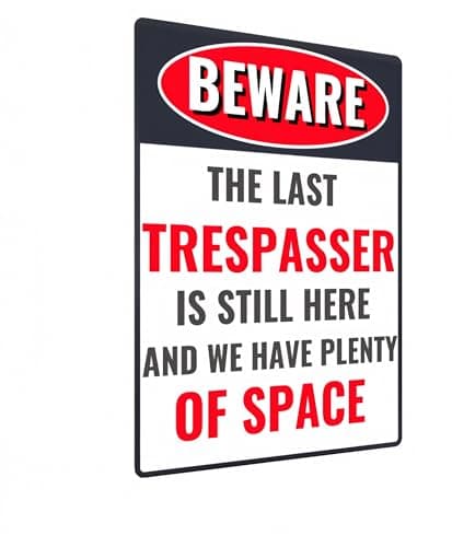 Carastora Spooky Halloween Decor Sign – Rustic Metal Wall Art for Outdoor Fence, Patio, Garage, or Man Cave, Funny Haunted Theme, 12x8 Inch - Image 1