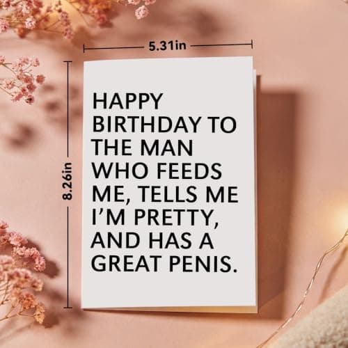 Happy Birthday Cards for Men Husband Boyfriend, Funny Boyfriend Birthday Gifts for Men Him, Naughty Greeting Cards Unique Couples Gifts for Husband Who Have Everything, Mens Gift Ideas - Thumbnail 3