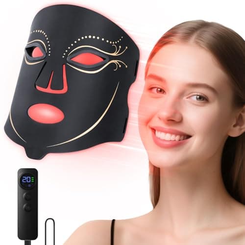 Morfone Red Light Therapy for Face, 4 Modes LED Face Mask Light Therapy with Timing Function, Near-Infrared 850NM Red Light Therapy for Home Use, Gift for Women Girls - Image 1