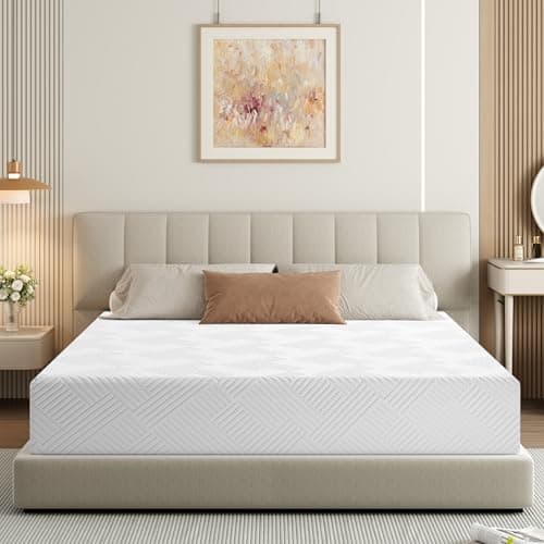 Queen Mattress 10 Inch Memory Foam Mattress in a Box with Cooling Gel, Relieve Pressure with Medium Firm Support, CertiPUR-US Certified, Cooling Ventilated Foam Comfort for Sleep 80''L x 60''W - Image 1