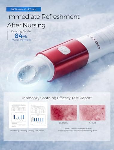 Momcozy ComfortNip™ 3-in-1 Heat Cool and Vibe Nipple Cream Pen Touch-Free 316 Steel Head Botanical Breastfeeding Cream Rechargeable Portable Postpartum Gift for Sore Nipple & Relief Clogged Ducts - Thumbnail 4