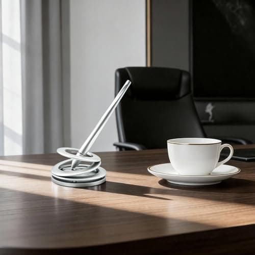 Ovatt Hoverpen Interstellar - Space Silver, Ballpoint Pen, Unique Conversational Starter, Premium Futuristic Design, Precision Flow Ink, Schmidt Ballpoint Cartridges (Silver) - Thumbnail 5