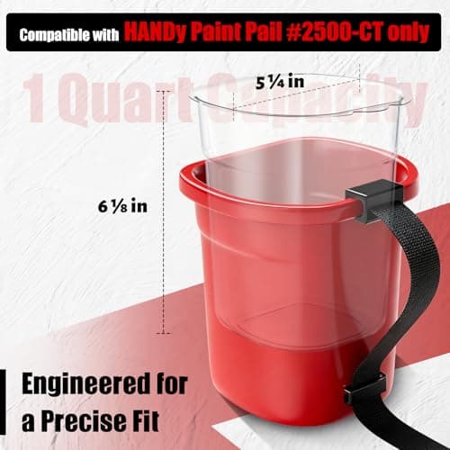 HIUMTREE 18 Pcs Paint Pail Liners, Paint Bucket Liners for Paint Cups, Holds Up to a Quart of Paint or Stain, Use Solo or with a Bucket (Compatible with Model 2500-CT Style Paint Pails) - Thumbnail 4
