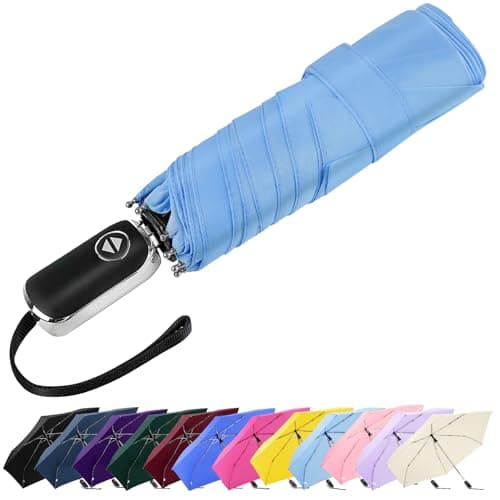 Lejorain Packable Umbrella Travel Lightweight - Automatic Compact Rain Umbrellas Mini Pocket Sturdy Windproof Umbrella Micro Paraguas - Image 1