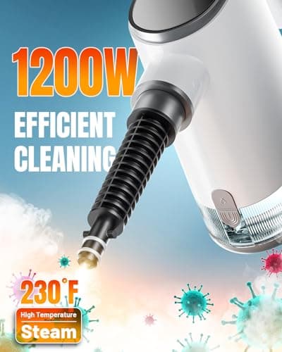 TEEVOGO Handheld Steam Cleaner, 15s Fast Heating, Adjustable Steam, 650mL Large Water Tank, Pressurized Portable Steamer for Cleaning Home, Kitchen, Car, Bathroom, Tile, Furniture, Multi-Surface - Thumbnail 3