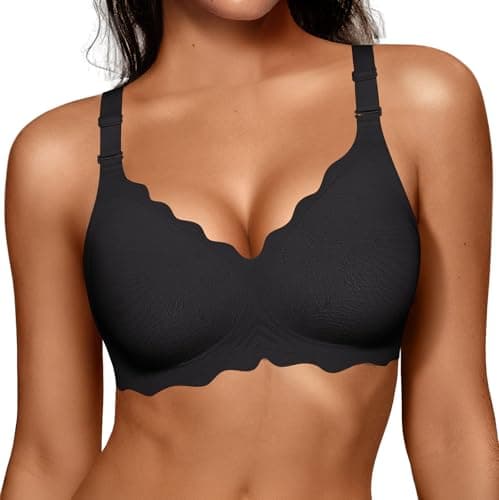 OEAK Women Value Series Jelly Bras Wireless Pushup Convertible 2XL Jacq Blk