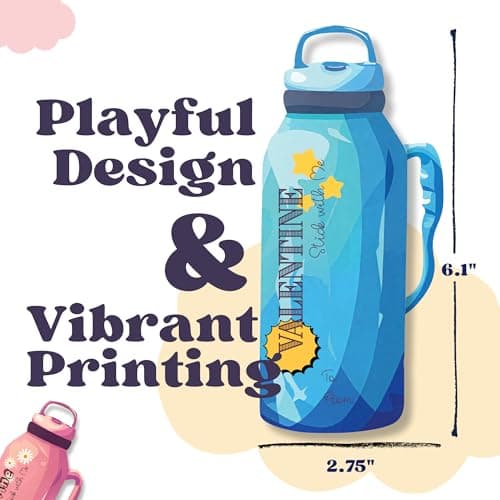 Poatel Valentines Day Cards for Kids School, 48 Kids Valentine Cards with 200 PCS Stickers, Fun Valentines Classroom Exchange for School, Valentines Party Favors - Thumbnail 3