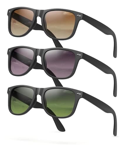 QALLY Polarized Sunglasses Womens Square Womens Sunglasses Trendy Classic Retro Sun Glasses Fashion UV400 Protection 3 Pack - Image 1