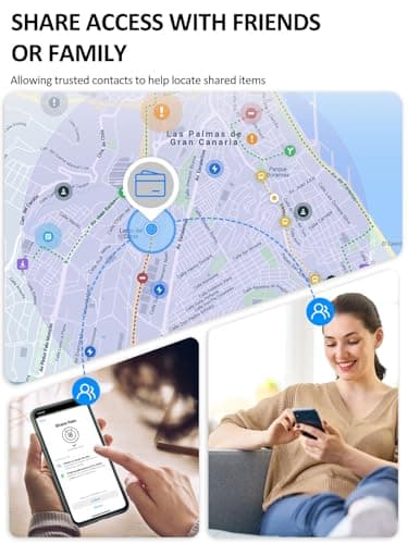 AI.QVOKA Wallet Tracker Card for Android & iOS, Find My Wallet Card for Luggage, Passports, Purses, Bags, Rechargeable Card Tracker Works with Apple Find My & Google's Find Hub (Black, 1 Pack) - Thumbnail 4