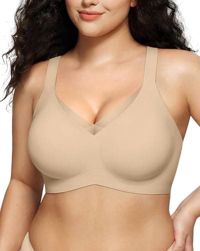 LetsJoli Lace V Wireless Seamless Bras for Women No Underwire Bralettes Push Up Supportive Full Coverage Everyday Bras - Image 1