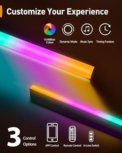 Perlegear Floor TV Stand with LED Light for 32”-75" TVs, Tall TV Stand with Swivel and Tilt, 12 Height Levels TV Mount Stand, Solid Wood Base up to 110 lbs for Living Room, Max VESA 600x400mm, PGFS21B - Thumbnail 3