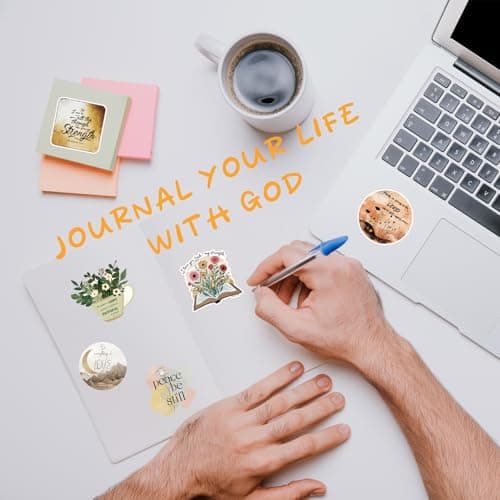 50Pcs Bible Verse Stickers, Inspirational Jesus Sticker, Waterproof, Fade-Resistant, Christian Stickers for Women, Water Bottles, Journaling, Kids, Men - Thumbnail 5