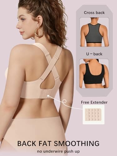 COCOMARTS Jelly Bras for Women No Underwire Full Coverage Push Up Seamless Bralettes Comfortable Supportive Tshirt Bra Nude Medium - Thumbnail 3