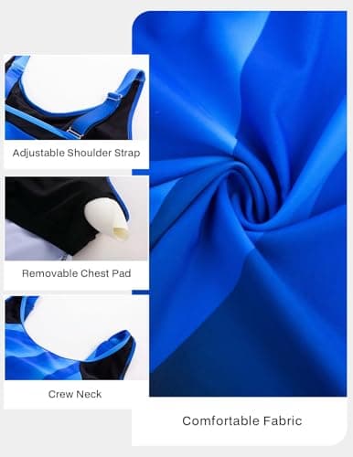 Hanna Nikole Plus Size Modest Bathing Suit for Women Plus Size Tankini with Adjustable Straps 28W - Thumbnail 4