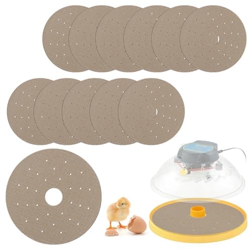 YIBOBO 12 Pack Upgraded Corrugation Hatching Mat with Ventilation Holes, Textured Disposable and Absorbent Hatch Floor Covering, for Stable Chick Footing and Humidity Balance in 24-Egg Incubators - Image 1