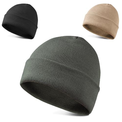 LAKIBOLE 3Pack Beanie Hats for Men Spring Summer Autumn Winter Slouchy Beanies for Women Teenage (Sample Gray/Dark Gray/Beige) - Image 1